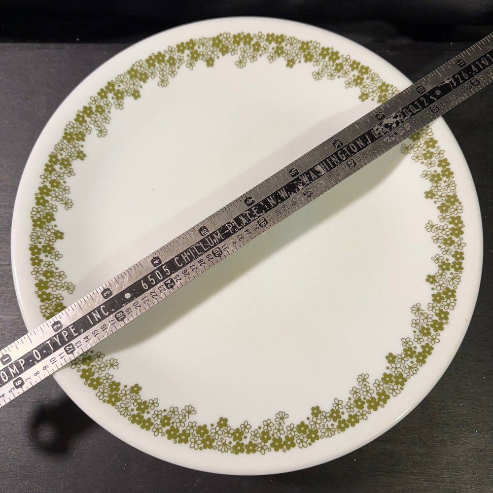 Corelle Livingware Spring Blossom Green Salad Plate 8.5 Inch Crazy Daisy Vintage